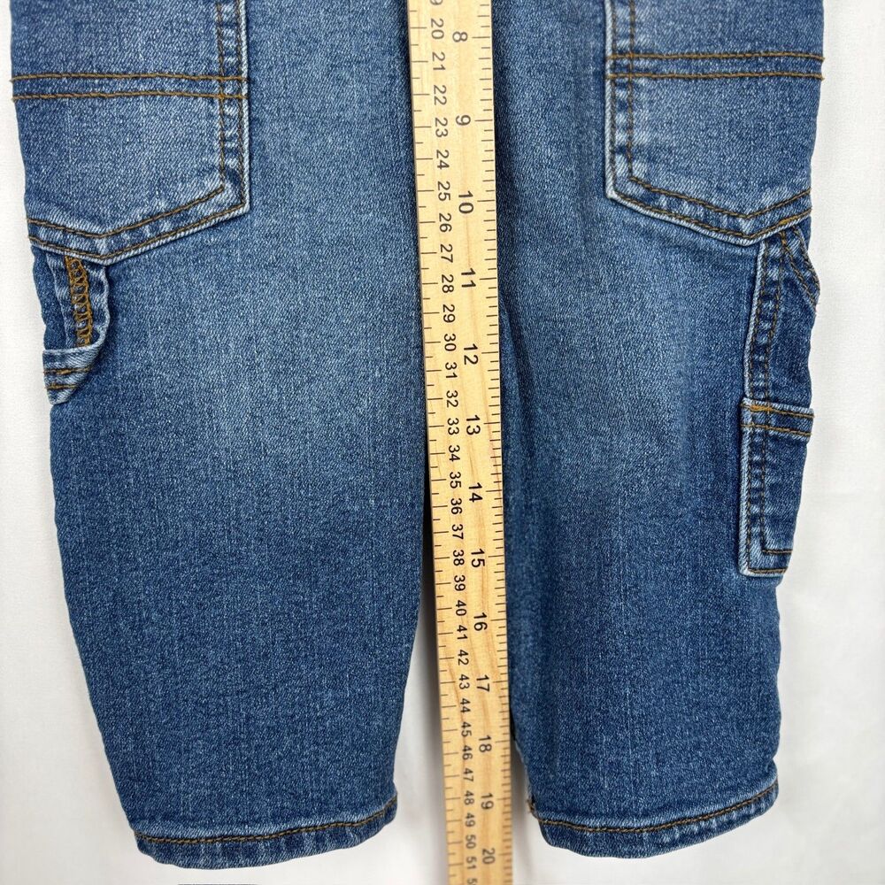OshKosh B'gosh Baby Overalls 9M Dark Wash Stretch Denim Bibs Vestbak Classic - Picture 6 of 7